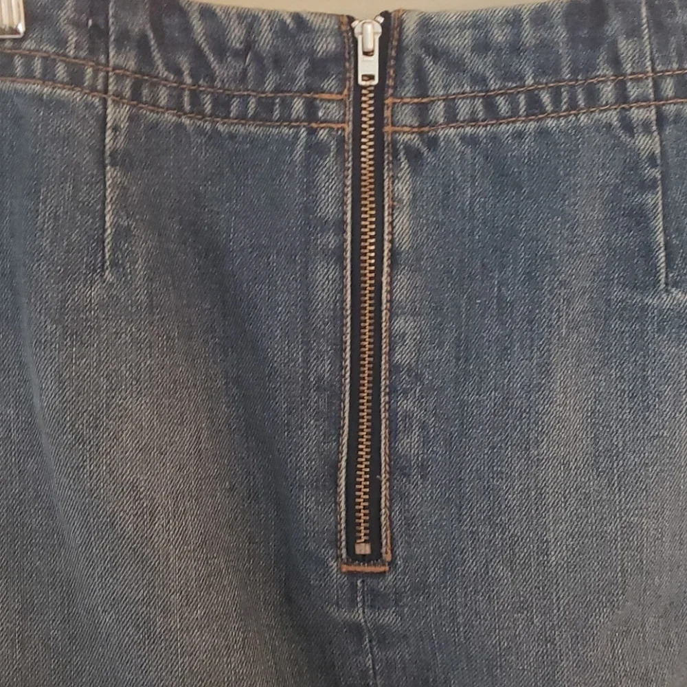 FinaL Sale Ann Taylor Loft Denim Skirt with Front Tie Detail - Picture 7 of 9